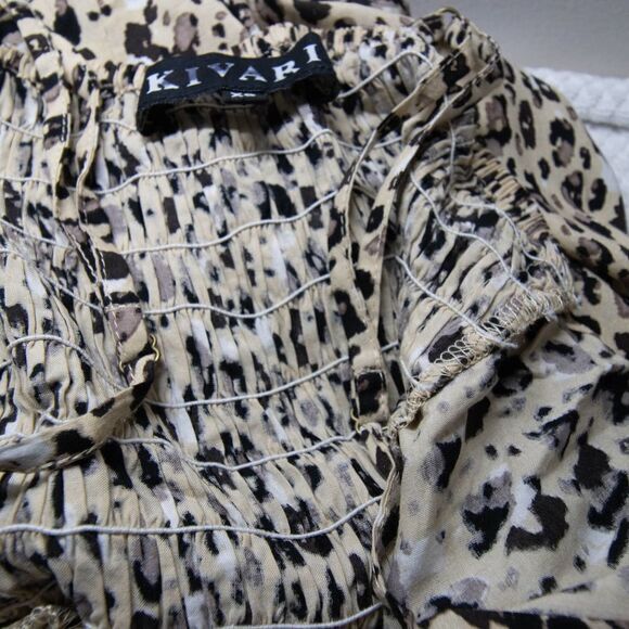 NWOT‎ Kivari Stone Leopard jumpsuit, beige, XS - Picture 12 of 12